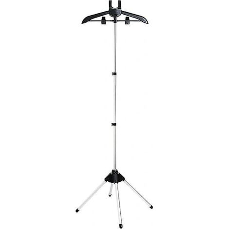 Support de défroisseur vapeur pliable et télescopique en alliage d'aluminium pour la maison, les voyages, les hôtels et les magasins de vêtements, noir 63 pouces (1/5)