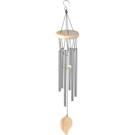 Windspiel aus Kiefernholz mit 6 Aluminiumlegierungsröhren zur Dekoration von Garten, Terrasse und Hof. (1/5)