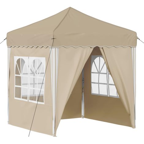 Pop-up Party Tent 195 x 195 x 245 cm Cream Oxford Fabric vidaXL