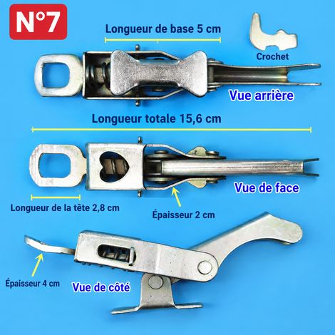 Fermoir à ressort pour porte de camion et ridelle modèle n° 7 forme cœur 7 300 g – Livraison gratuite