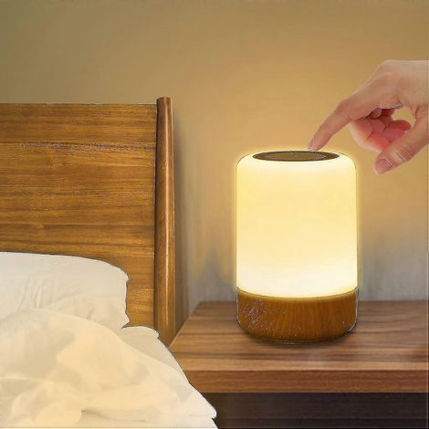 Lampe tactile sans fil à intensité variable, veilleuse RGB à couleurs changeantes et plusieurs modes (1/4)