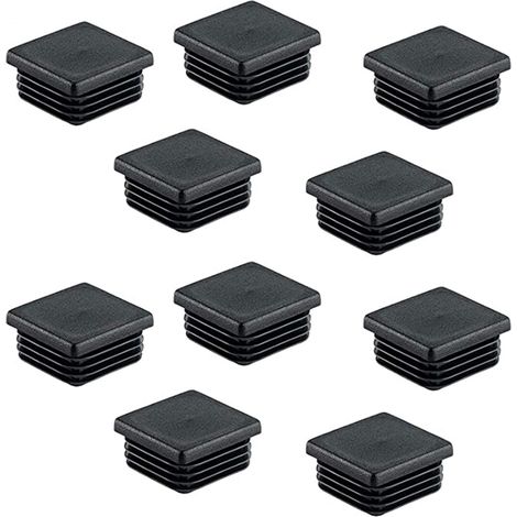 25 pcs Bouchon pour tuyau carré Plastique Square Tube Inserts caches Embouts Noir 40 x 40 mm Plastique Carre Obturation Embouts Inserts Tuyaux Tube pour Poteau Piquet Clôture Grillage (1/5)