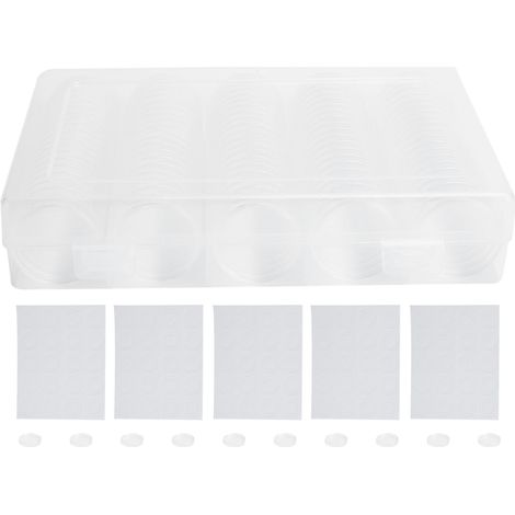100 Capsules Transparentes pour Pièces de 17/20/25/27/30mm - Boîte de Rangement et Protection (1/5)