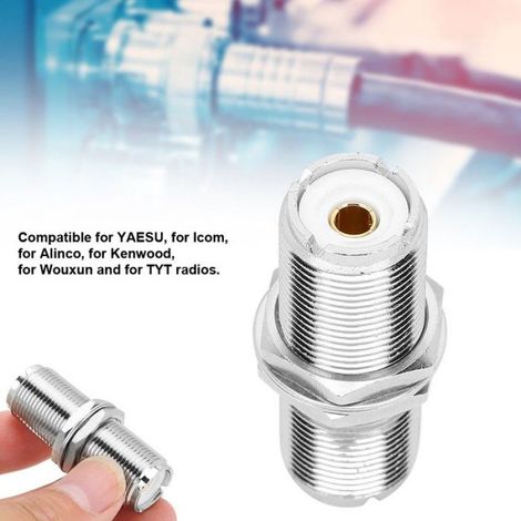 Shipenophy Prise jack à double tête SO239 Shipenophy Connecteur adaptateur pour 2 fiches PL259 5pcs Connecteur Adaptateur RF SO239 (1/5)