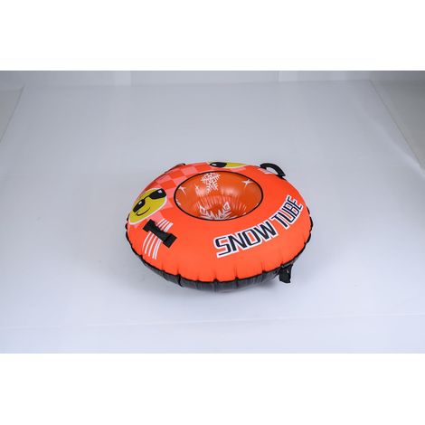 COSTWAY Slittino Gonfiabile da Neve, Ciambella da Neve Resistente con Cinghia di Traino Rimovibile, Fondo Rinforzato, Valvola 3-in-1 e Maniglie, Slitta Gonfiabile per Bambini e Adulti