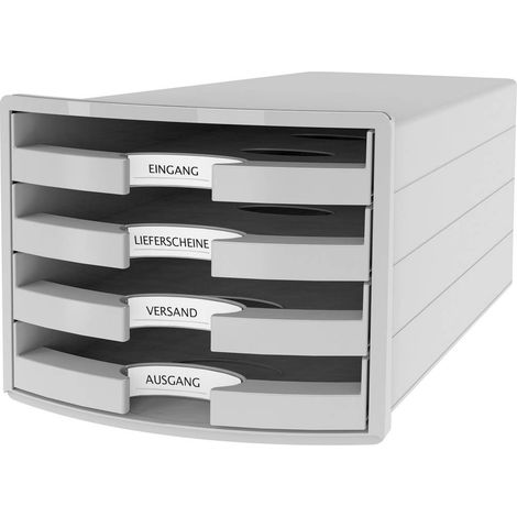HAN IMPULS 2.0 1013-11 Cassettiera Grigio luminescente DIN A4, DIN C4 Numero cassetti: 4 (1/5)