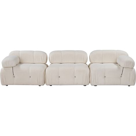 Modulares Sofa 4-Sitzer aus weißem Bouclé Bubble 3SB (1/5)