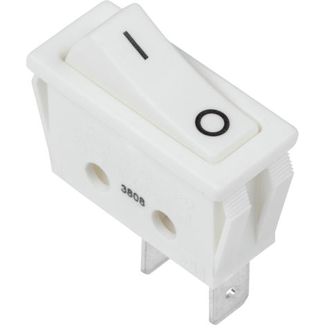 Connettore per interruttore a bilanciere rettangolare PRK0083, colore bianco