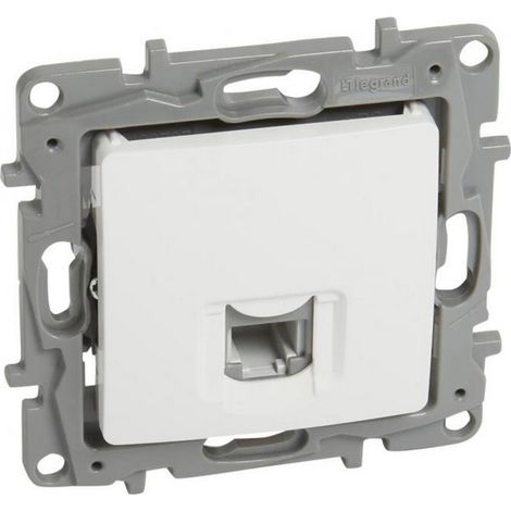 Prise téléphonique Niloe RJ 11 blanche 764569
