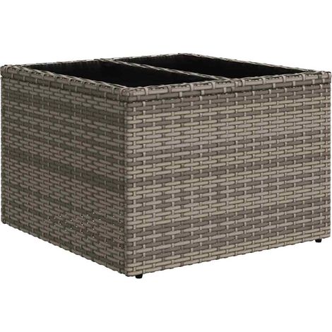 Maison Exclusive - Set Divano da Giardino 7 pz 6-Numero di posti Grigio polyrattan (1/5)