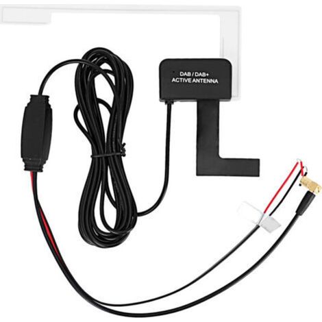 Antenne de Voiture Fil de Voiture de 3 Mètres Antenne Dissimulée par Patch Radio Numérique 20db Adhésif Antenne Dab SMB 12V (1/4)