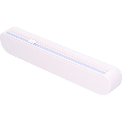 Boîte de Découpe pour Film Alimentaire avec Ventouses, Coupeur de Plastique Réglable et Rangement Intégré (1/5)