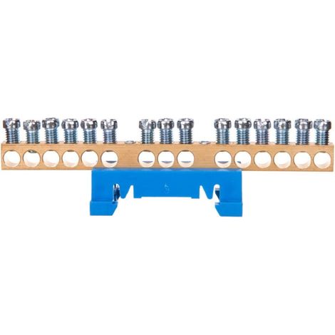 Morsettiera neutra N15 blu 15x16mm2 MAD0015N15