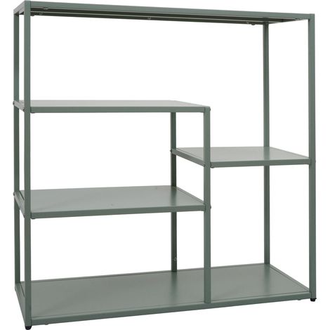 Regal HHG-599, Wohnregal Standregal Ablageregal, Industrial Metall 80x80x30cm mintgrün