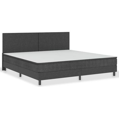 Maison Exclusive - Letto a Molle Grigio Scuro in Tessuto 200x200 cm (1/5)