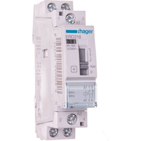 Relé de instalación 16A 24V CA 1NO+1NC ERD218