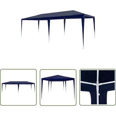 Außenzelt - vidaXL Partyzelt 3x6 m PE Blau - UV-beständig (1/5)