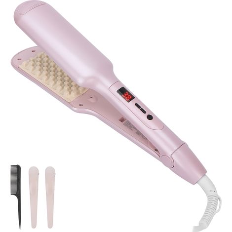 Fer à friser volumisant pour cheveux, avec grille et fonction volume. Outil de coiffure 110-220 V. (1/5)
