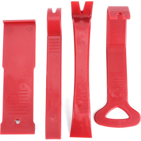 Kit d'outils de démontage de garnitures intérieures de voiture (4 pièces) : panneau audio, tableau de bord, clips de fixation. (1/5)