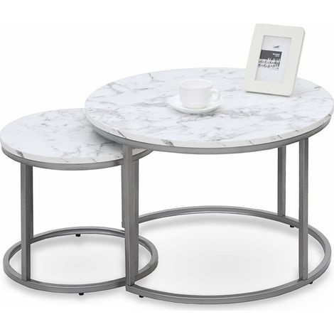 Conjunto mesa de centro Houston 1399 , 40x0x0cm, Diámetro: 60, MDF, Redonda