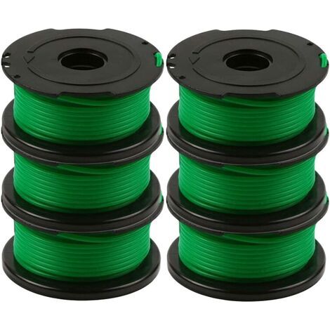 CSWEK-Lot de 6 bobines de fil pour débroussailleuse Black and Decker GL7033, GL8033, GL9035, 6 m (1/4)