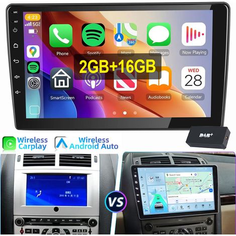 Autoradio 9 pouces pour Peugeot 407 2004-2011 Android 15 Carplay GPS RDS BT WiFi 2+16G DAB (1/5)
