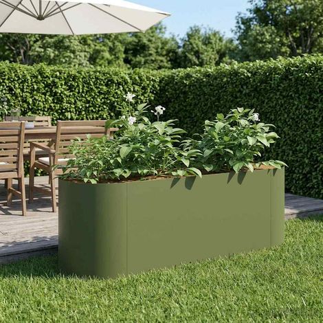 Cama de Jardín Elevada Verde oliva 120 x 40 x 40 cm