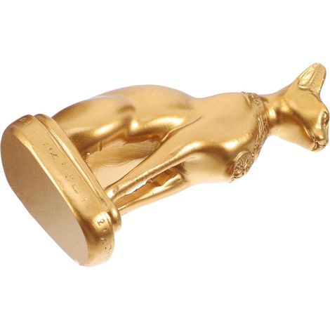 Ornement Élégant Statue en Égyptien Chat Décoratif Dorée de Résine Design Créatif et Raffiné pour ou Intérieur Maison ou Bureau (1/5)