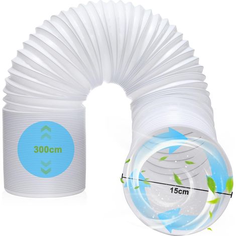Tragbarer Klimaanlagenschlauch, mobiler Klimaanlagenschlauch mit Durchmesser von 150 mm/130 mm, mobiles Klimaanlagen-Abluftrohr, Klimaanlagenrohr, Klimaanlagenschlauchverlängerung (150 mm, 3 m) (1/5)