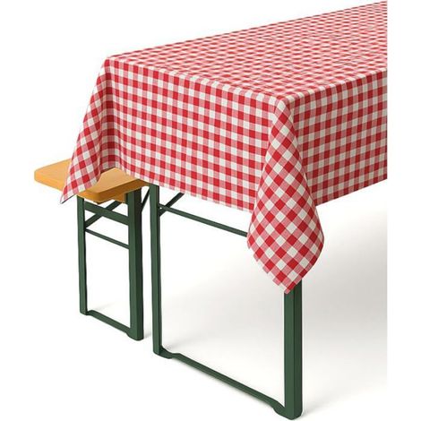 1 Nappe Coton,Carreaux Rouge Blanc,Lavable 90°C,Forme Carrée 110x110cm,Intérieur Extérieur (1/5)