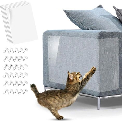 6 Protection Canape Chat Protecteur de Rayure de Chat Anti-Griffures Sticker pour Chat Protecteur de Rayure de Chat Auto-adhésives avec 30 Vis Tapis griffoir pour Canapé Table Meubles Porte H737 (1/5)