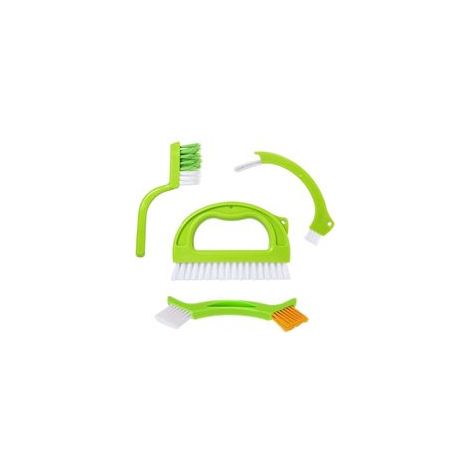 Spazzola per piastrelle 4 in 1 per tutti i tipi di usi domestici, ideale per le fughe delle piastrelle del bagno/cucina e altre attività domestiche, e rimuove la muffa superficiale. - Crezuo