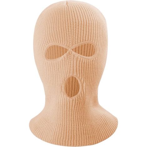 Masque intégral d'hiver, cagoule à trois trous, bonnet tricoté, cache-cou - Kaki (1/5)