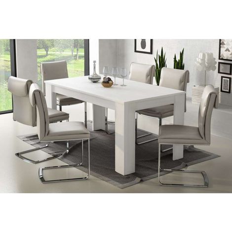 Ulrich Tavolo Allungabile Bianco 140/200 cm - Misure 140/200x88x75 h cm (1/2)