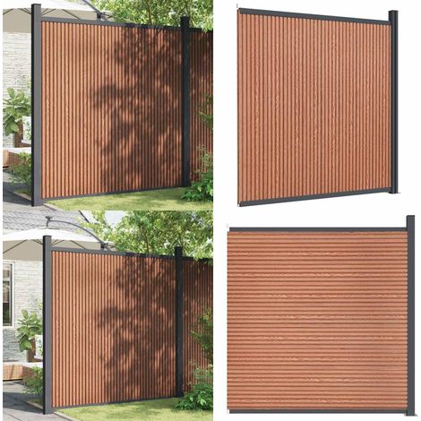 Zaunelement Braun 173x186 cm WPC - Sichtschutzzaun - WPC-Zaun (1/5)