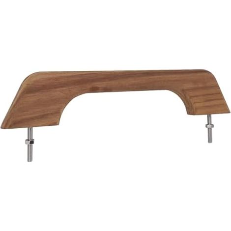Bnineteenteam Main Courante en Bois de Bateau, Main Courante en Teck 12 Pouces, Poignée à Boucle Unique, Accessoires D'accoudoir Ergonomiques en Bois pour Camping-car Marin (1/5)