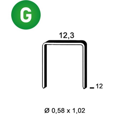 10 000 Agrafes Galvanisées Ad-12 - 12.3x12x0.58x1.02 mm - D-Work