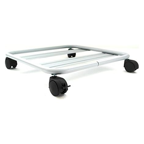Carrello sottovaso quadrato con ruote cm. 37 ALLUMINIO (1/4)