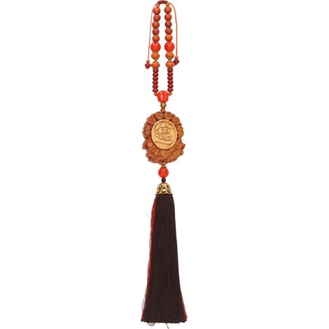 Bouddha pendentif voiture chance résistant usure jaune rétroviseur décoration intérieure voiture chambre salon balcon fortune (1/5)