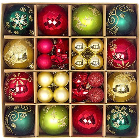Décorations de Noël, ensemble de décorations pour sapin de Noël, boules décoratives incassables à suspendre pour sapin de Noël, décorations de Noël en vrac pour décoration de table (1/5)