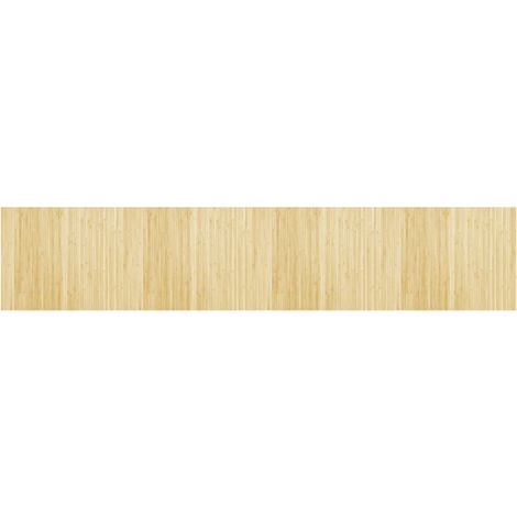 Tapis rectangulaire naturel clair 80x400 cm bambou (1/5)