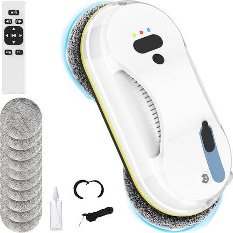 Robot de nettoyage de fenêtres, télécommande, pulvérisation d'eau automatique, 3800PA, Oui (1/2)