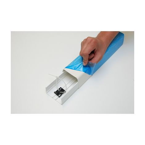 Mc Distribution – Goulotte PVC 2m blanc 9003 – Dimensions 80x60mm – Film de protection pour finition durable – Compatible câbles électriques - LONG 2 ML