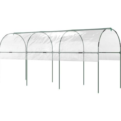 Serra a tunnel con tetto arcuato 400 x 123 x 171 cm trasparente (1/5)