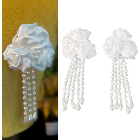 Ramos artificiales, lujosos ramos de joyas, adecuados para ocasiones especiales, elaborados con tela de satén suave y sedosa, adornados con broches de joyería vintage, perfectos para lucir.