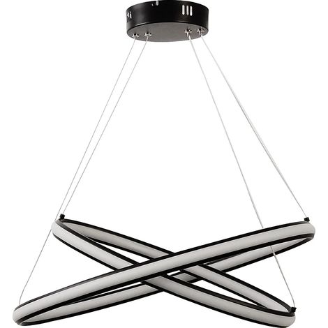 Suspension moderne à LED - L.60 x H.105 cm - Noir mat - AMASU (1/5)