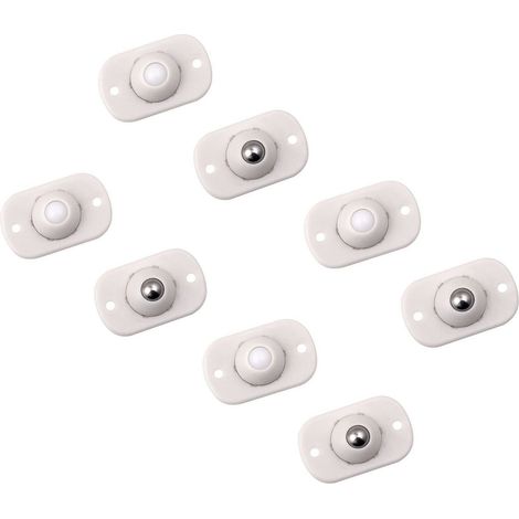 Lot de 8 mini roulettes autocollantes universelles, silencieuses et sans perçage, pour bureau, chaise ou armoire