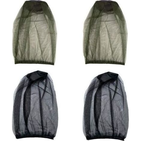 Set aus 4 Moskitonetzen, Nackenschutz, Gesichtsschutznetz, Maskenüberzug, Insekten- und Fliegenschutznetz, Outdoor-Angelausrüstung. (1/5)