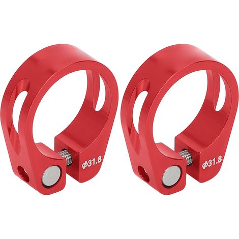 2Pinces de serrage pour tige de selle vélo, aluminium, à dégagement rapide, rouge, 2 pièces, accessoires cyclisme (1/5)