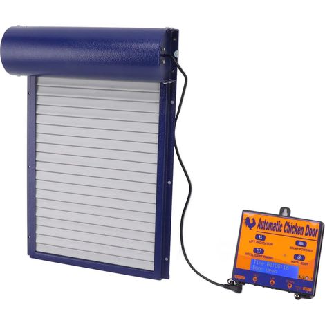 Porte Automatique pour Poulailler avec Capteur de Lumière, Télécommande de Minuterie, 3 Modes, Bleu (1/5)